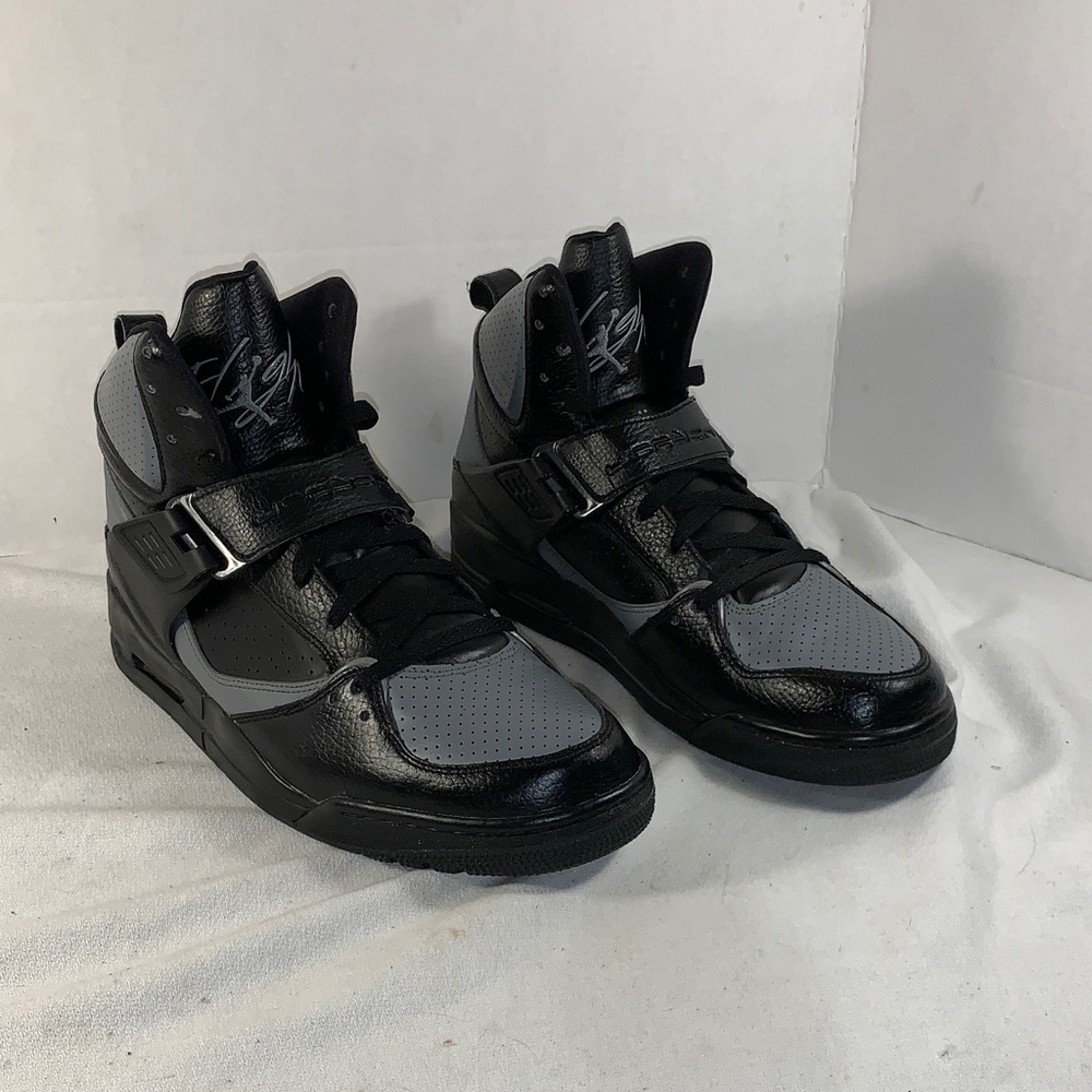 Men's Air Jordan Flight 45 Black/Cool Grey High-Top Basketball Sneakers